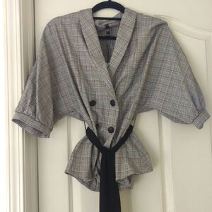 Zara puff sleeves double breasted coat ❣️